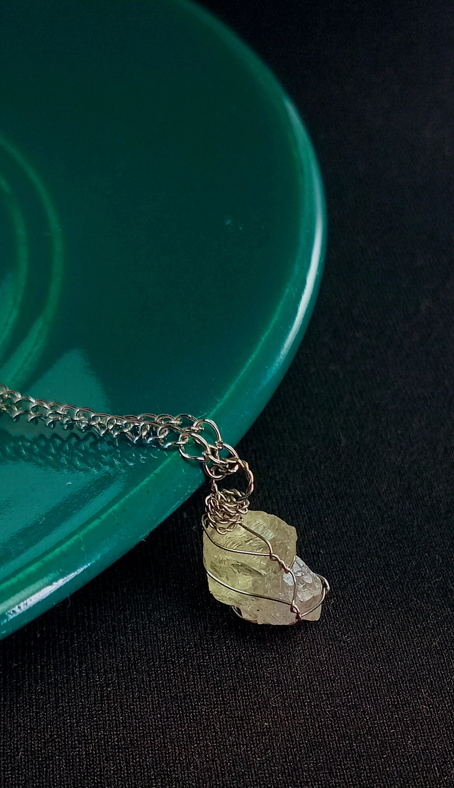 Citrine + Rose Quartz Mixed Pendant Necklaces, Stainless Steel