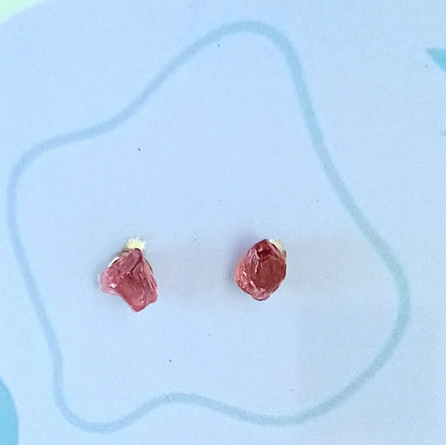 Natural Crystal Stud Earrings