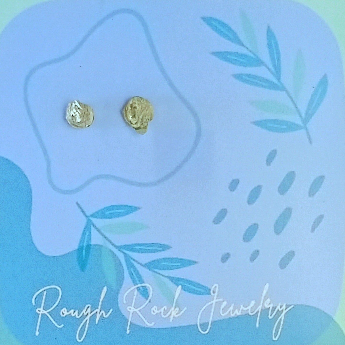 Natural Clear Quartz Stud Earrings