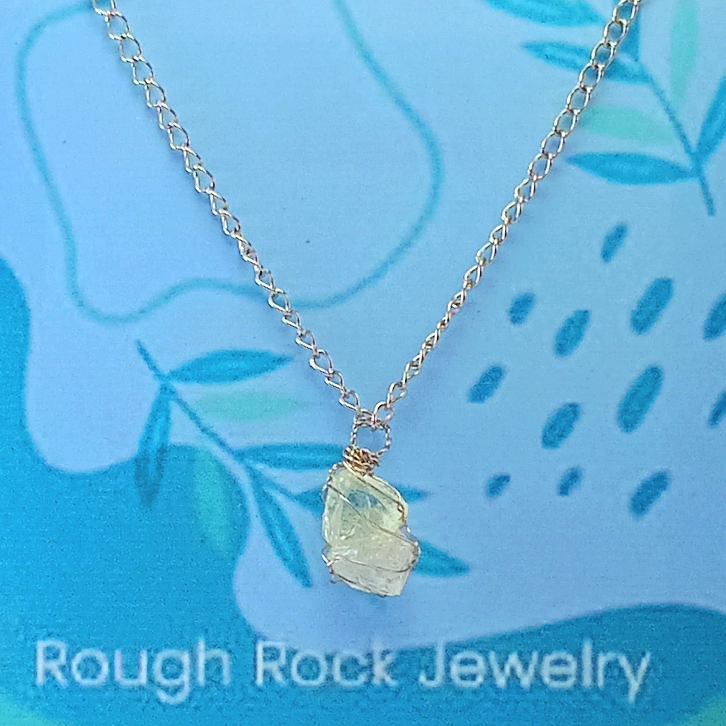 Citrine + Rose Quartz Mixed Pendant Necklaces, Stainless Steel