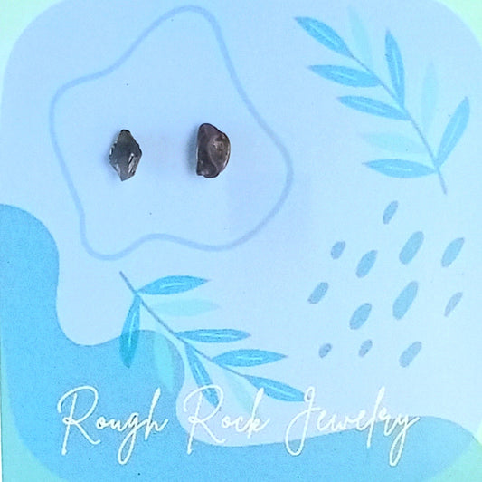 Natural Crystal Stud Earrings