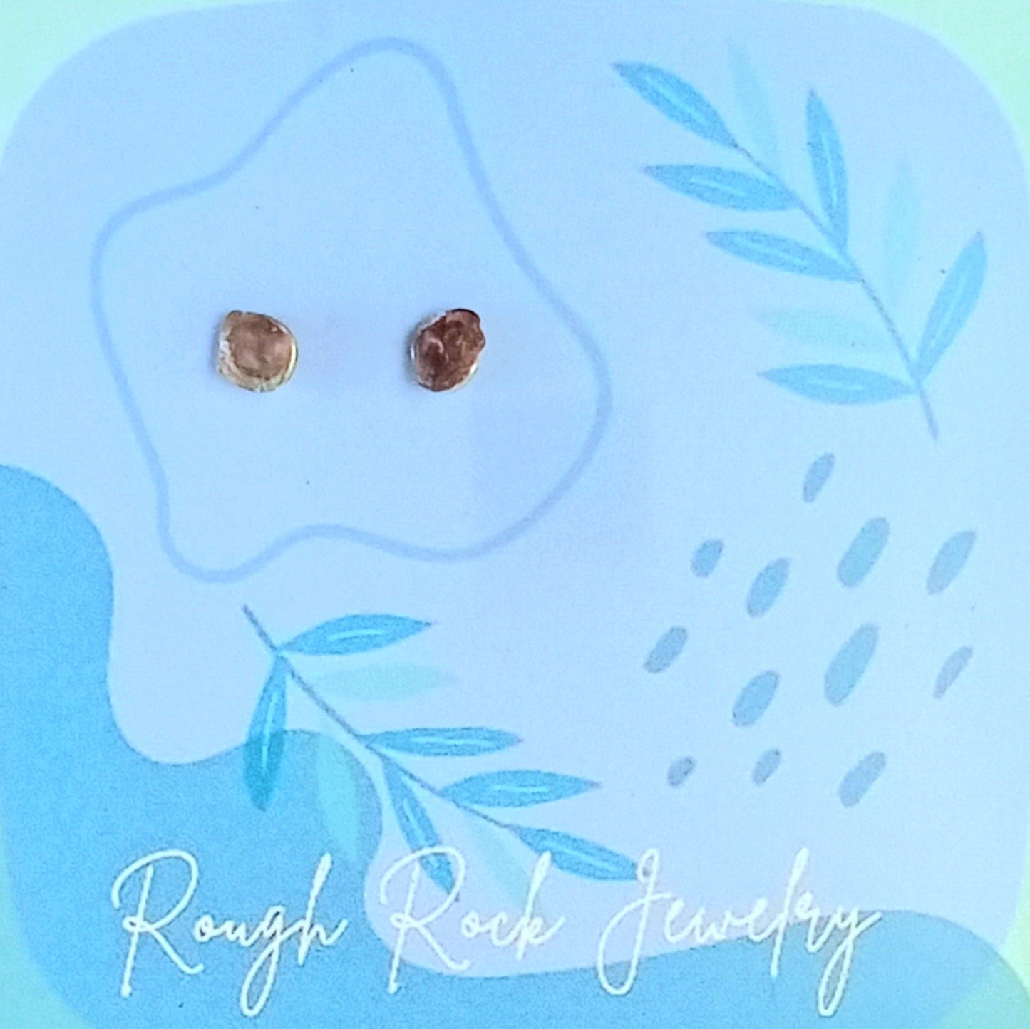 Natural Crystal Stud Earrings