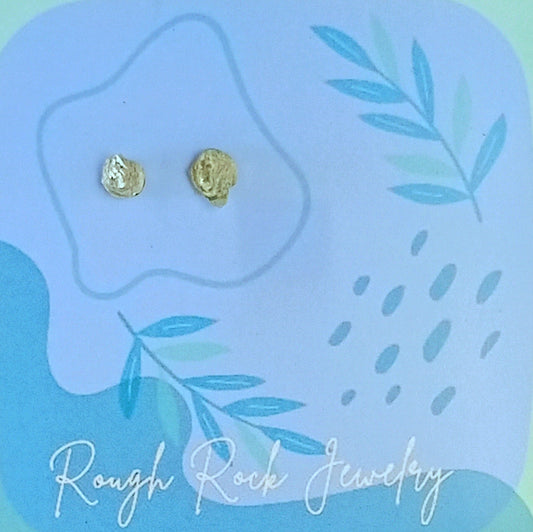 Natural Clear Quartz Stud Earrings