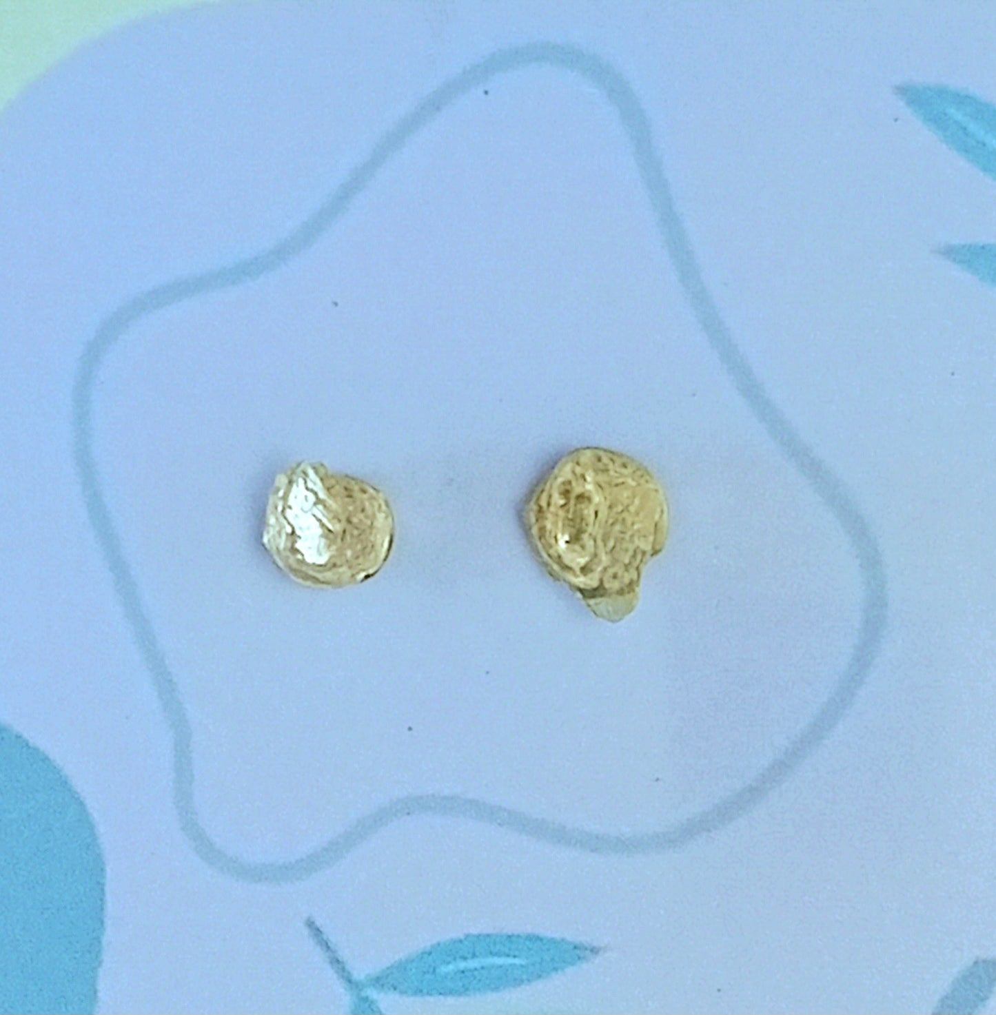 Natural Clear Quartz Stud Earrings