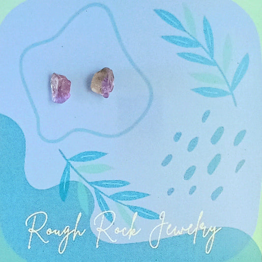 Amethyst Stud Earrings