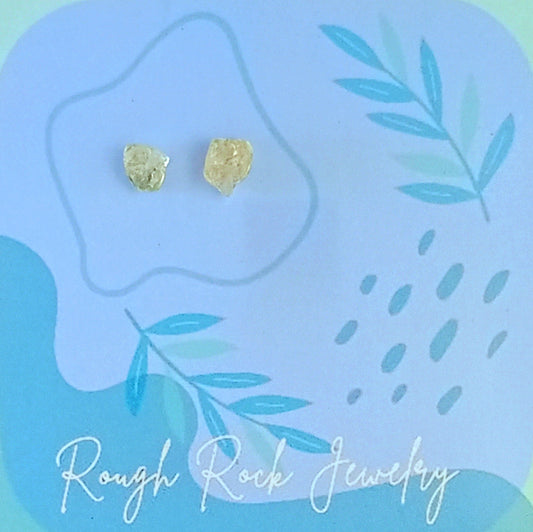 Natural Clear Quartz Stud Earrings