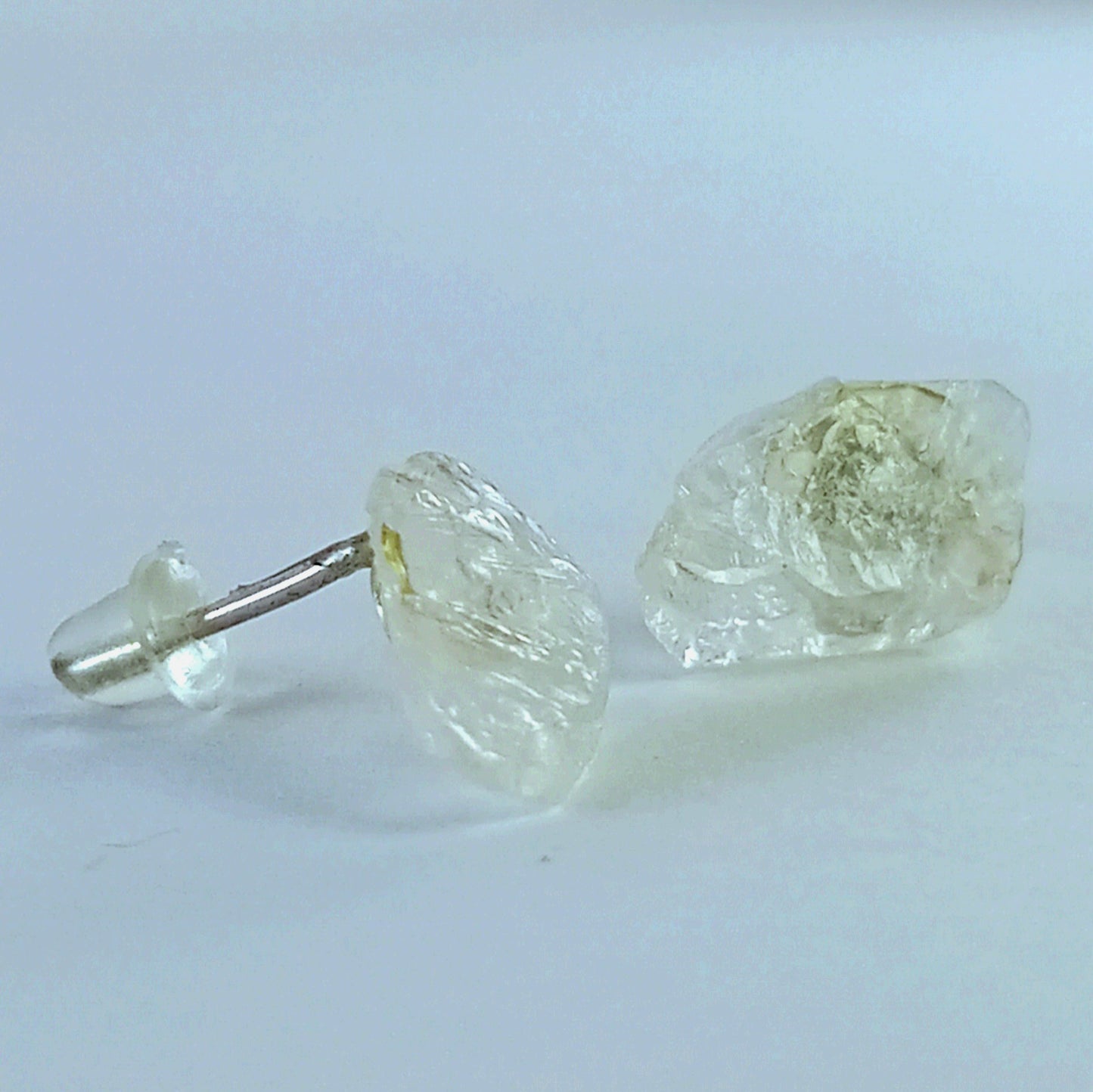 Natural Clear Quartz Stud Earrings
