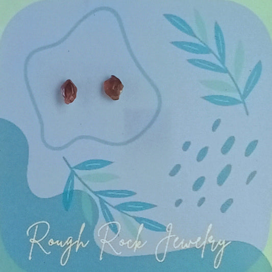 Natural Crystal Stud Earrings