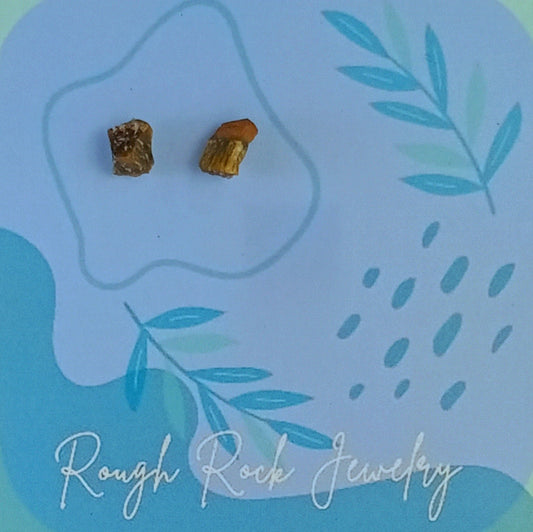 Tiger Eye Stud Earrings