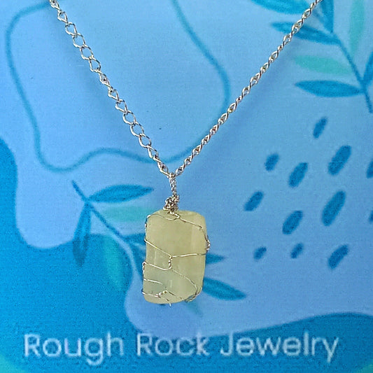 Moonstone Pendant Necklace, Stainless Steel