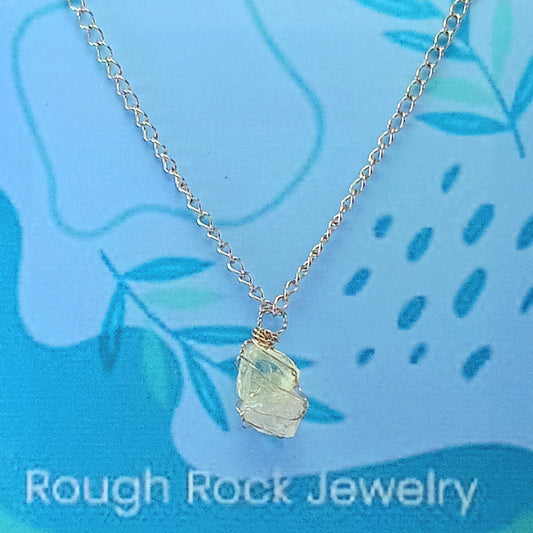 Citrine + Rose Quartz Mixed Pendant Necklaces, Stainless Steel