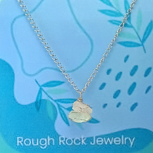 Rose Quartz + Moonstone Mixed Pendant Necklaces, Stainless Steel
