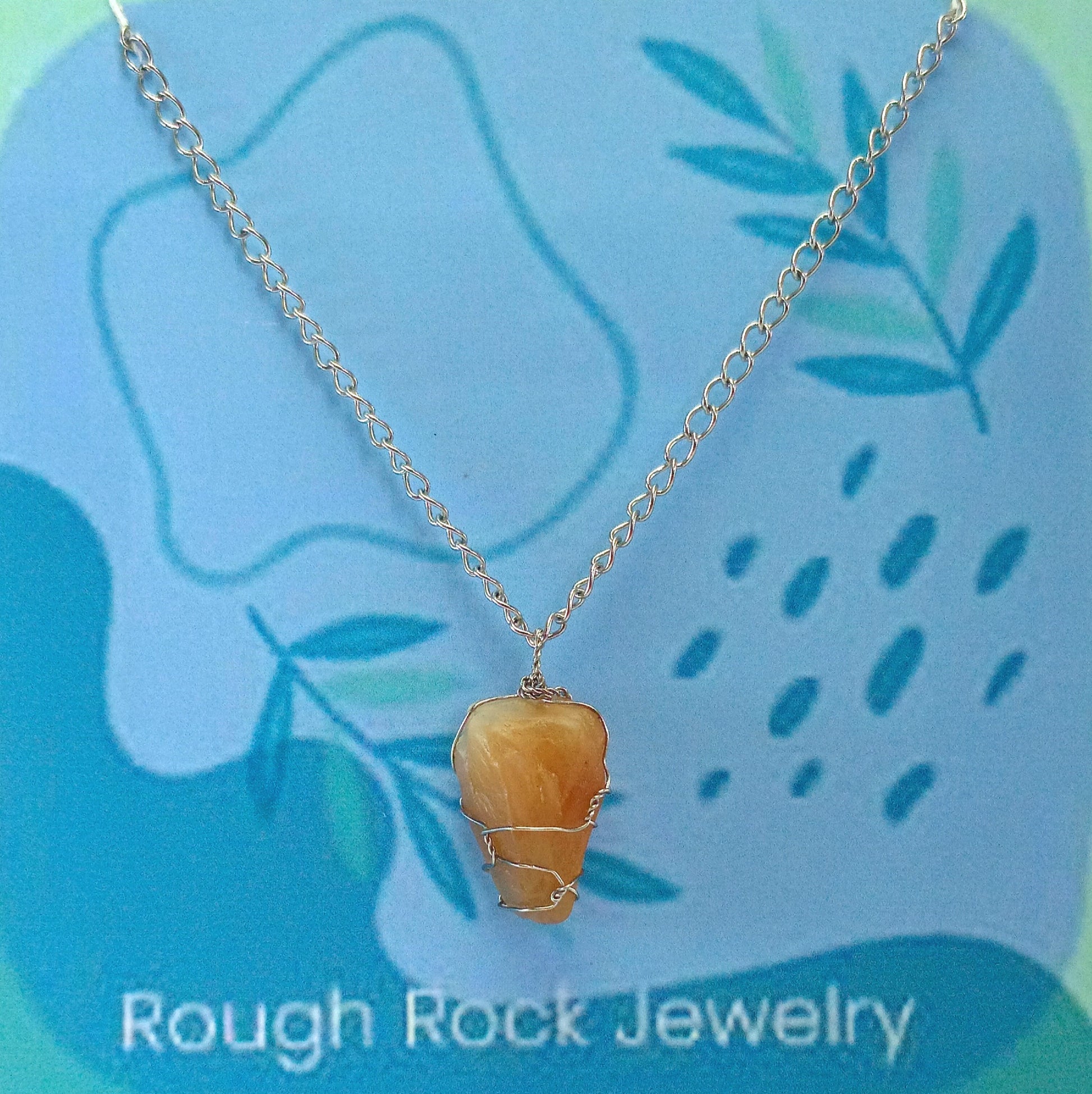 Raw Moonstone necklace handmade Sri Lanka