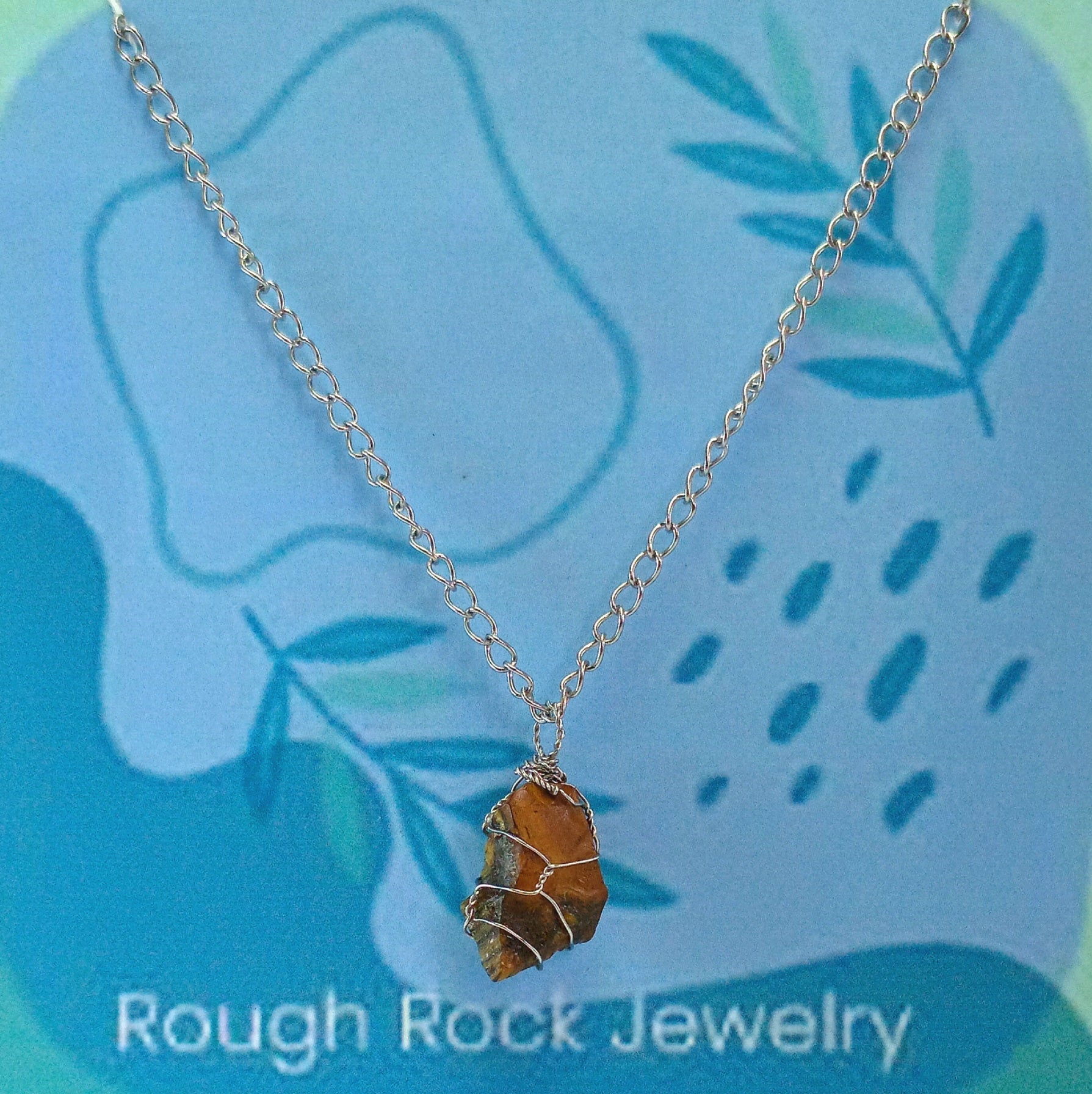 Raw Tiger Eye necklace handmade Sri Lanka