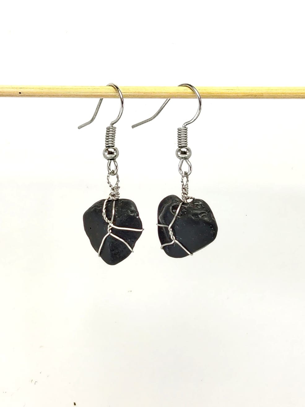 Black Tourmaline Dangle Earrings