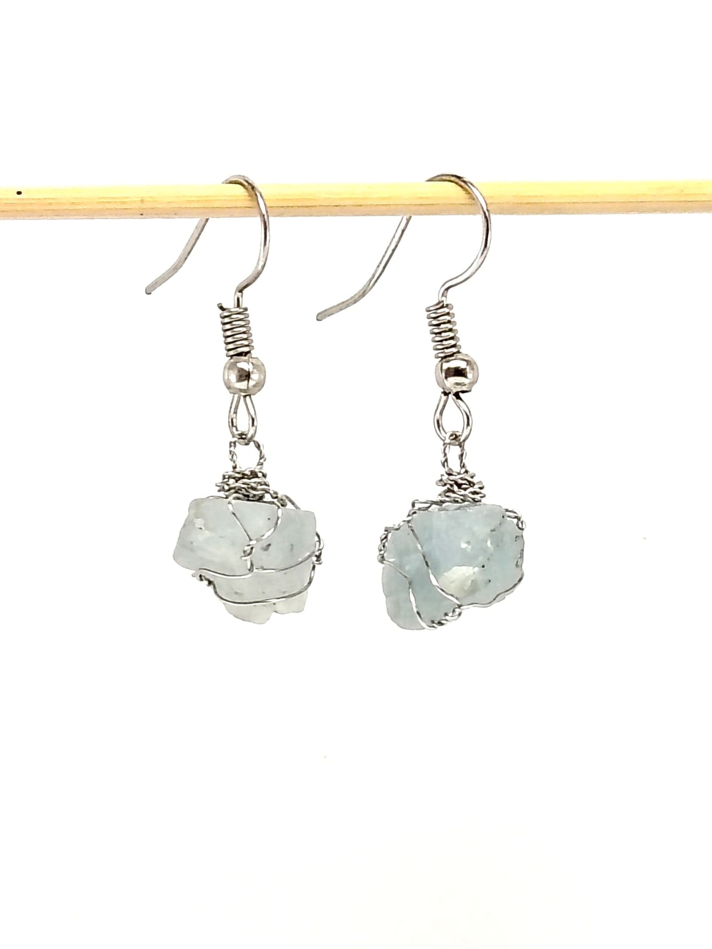 Blue Calcite Dangle Earrings