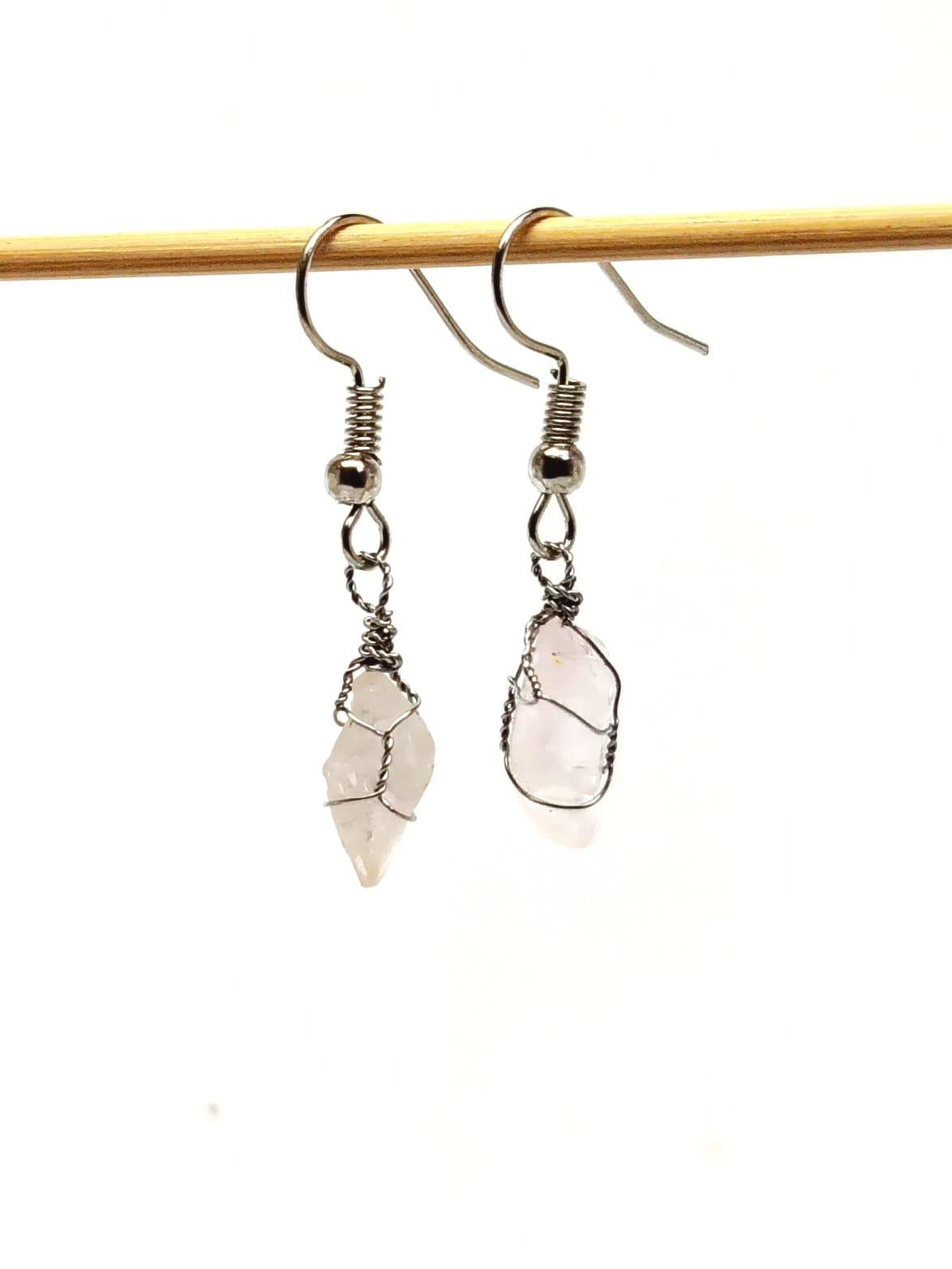 Rose Quartz Dangle Earrings