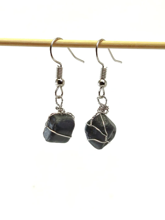 Black Tourmaline Dangle Earrings
